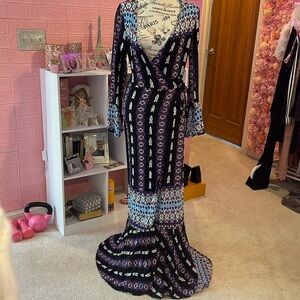 Never Worn Beautiful BoHo Wrap Dress 🏖️